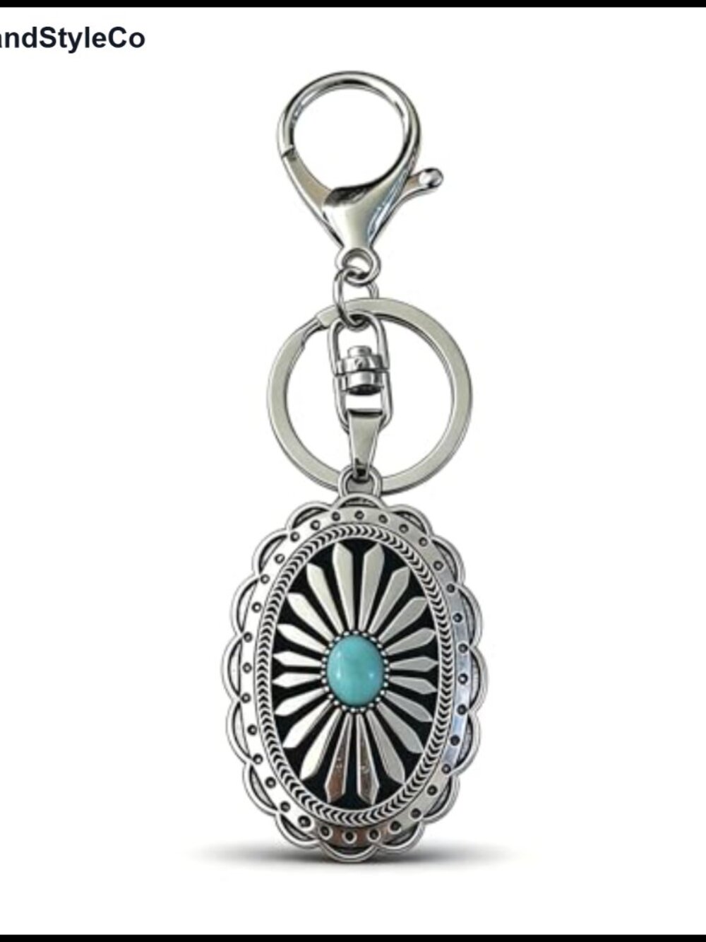 Boho Western Cowgirl Keychain Bag Charm Zinc Alloy Purse Accessory